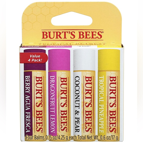 Burt's Bees Other - Burt's Bees Lip Balm — Tropical Retreat 4 Pack Set